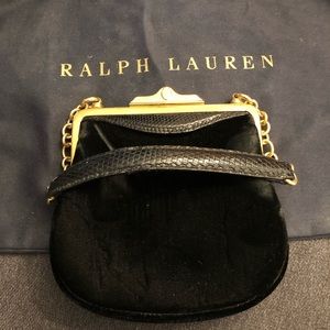 Ralph Lauren Black Velvet Evening Bag